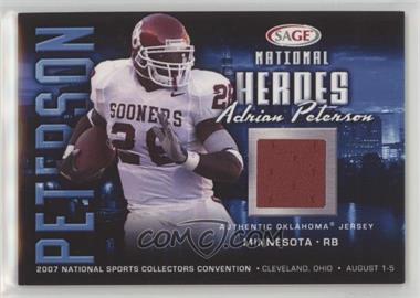 2007 SAGE National Heroes - National Convention [Base] #NH-2 - Adrian Peterson