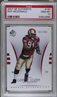 Rookie Authentics - Ray McDonald [PSA 10 GEM MT] #/999