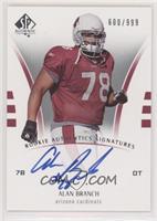 Rookie Authentics Signatures - Alan Branch #/999