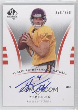 2007 SP Authentic - [Base] #239 - Rookie Authentics Signatures - Tyler Thigpen /999