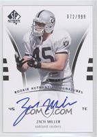 Rookie Authentics Signatures - Zach Miller #/999