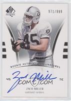 Rookie Authentics Signatures - Zach Miller #/999