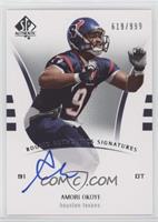 Rookie Authentics Signatures - Amobi Okoye #/999