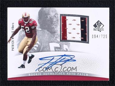 2007 SP Authentic - [Base] #283 - Rookie Authentics Auto Patch - Patrick Willis /725