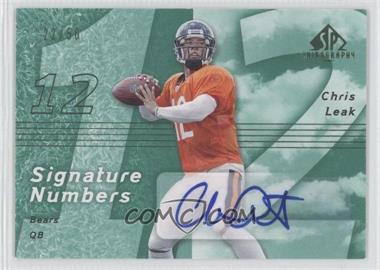 2007 SP Chirography - Signature Numbers - Emerald #SN-CL - Chris Leak /50