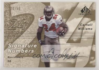 2007 SP Chirography - Signature Numbers - Gold #SN-CW - Carnell Williams /50