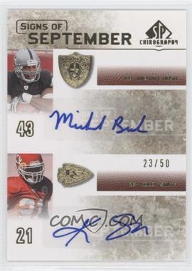 2007 SP Chirography - Signs of September Dual Autographs - Gold #SSD-SB - Kolby Smith, Michael Bush /50