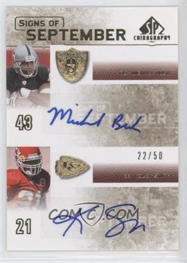 2007 SP Chirography - Signs of September Dual Autographs - Gold #SSD-SB - Kolby Smith, Michael Bush /50