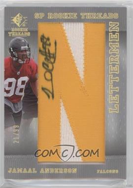 2007 SP Rookie Threads - [Base] - Gold #120 - Lettermen - Jamaal Anderson /99