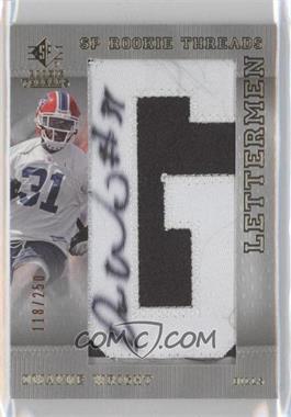 2007 SP Rookie Threads - [Base] #128 - Lettermen - Dwayne Wright /250