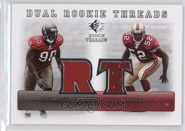 2007 SP Rookie Threads - Dual Rookie Threads #DRT-AW - Gaines Adams, Patrick Willis