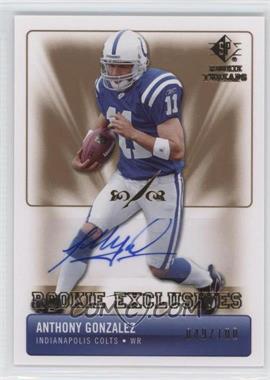 2007 SP Rookie Threads - Rookie Exclusives Autographs #RE-AG - Anthony Gonzalez /100