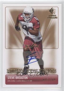 2007 SP Rookie Threads - Rookie Exclusives Autographs #RE-SB - Steve Breaston /100