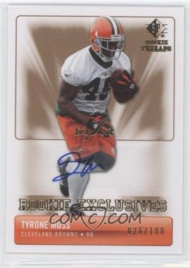 2007 SP Rookie Threads - Rookie Exclusives Autographs #RE-TM - Tyrone Moss /100