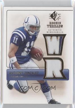 2007 SP Rookie Threads - Rookie Threads - Gold Patch #RT-AG - Anthony Gonzalez