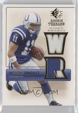 2007 SP Rookie Threads - Rookie Threads - Gold Patch #RT-AG - Anthony Gonzalez