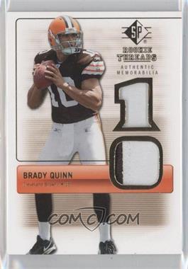 2007 SP Rookie Threads - Rookie Threads - Gold Patch #RT-BQ - Brady Quinn