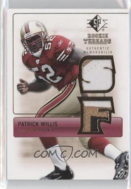 2007 SP Rookie Threads - Rookie Threads - Gold Patch #RT-PW - Patrick Willis