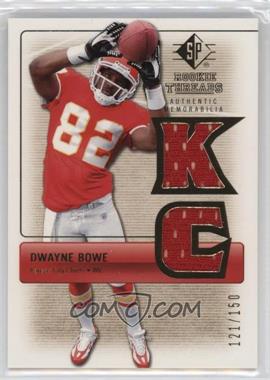 2007 SP Rookie Threads - Rookie Threads - Gold #RT-DB2 - Dwayne Bowe /150