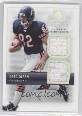 2007 SP Rookie Threads - Rookie Threads - Holofoil #RT-GO - Greg Olsen /99