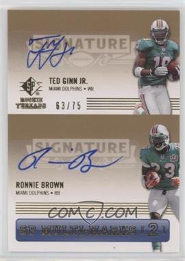 2007 SP Rookie Threads - SP Multi-Marks 2 #SPM2-GB - Ted Ginn Jr., Ronnie Brown /75