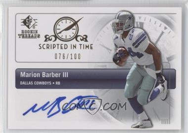 2007 SP Rookie Threads - Scripted in Time #SIT-BA - Marion Barber III /100