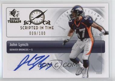 2007 SP Rookie Threads - Scripted in Time #SIT-JL2 - John Lynch /100