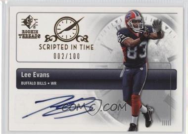 2007 SP Rookie Threads - Scripted in Time #SIT-LE - Lee Evans /100