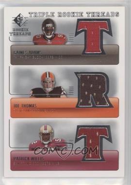 2007 SP Rookie Threads - Triple Rookie Threads #TRT-ATW - Gaines Adams, Joe Thomas, Patrick Willis