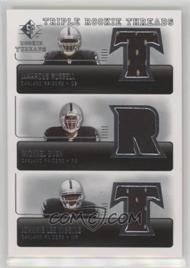 2007 SP Rookie Threads - Triple Rookie Threads #TRT-RBH - JaMarcus Russell, Michael Bush, Johnnie Lee Higgins