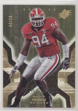 2007 SPx - [Base] - Gold Holofoil #129 - Rookies - Quentin Moses /25 [Noted]