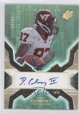 2007 SPx - [Base] - Gold Holofoil #169 - Auto Rookies - David Clowney /25