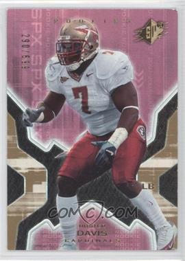 2007 SPx - [Base] - Gold #152 - Rookies - Buster Davis /699