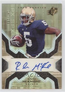 2007 SPx - [Base] - Gold #179 - Auto Rookies - Rhema McKnight /199