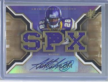 2007 SPx - [Base] - Gold #218 - Auto Rookie Jersey - Adrian Peterson /99