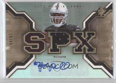 2007 SPx - [Base] - Gold #222 - Auto Rookie Jersey - JaMarcus Russell /99