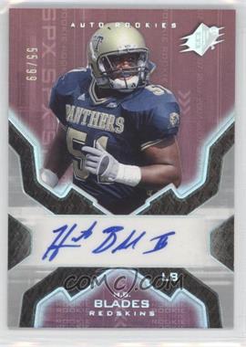 2007 SPx - [Base] - Silver Holofoil #176 - Auto Rookies - H.B. Blades /99