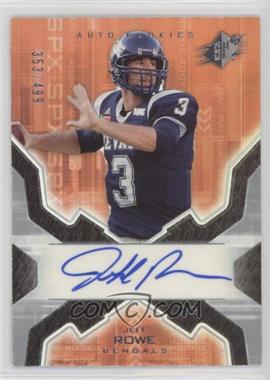 2007 SPx - [Base] #180 - Auto Rookies - Jeff Rowe /499