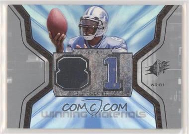 2007 SPx - Winning Materials - Jersey Number #WM-CJ - Calvin Johnson