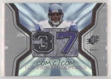 2007 SPx - Winning Materials - Jersey Number #WM-SA - Shaun Alexander