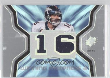 2007 SPx - Winning Materials Stats - Dual #WMS-JP2 - Jake Plummer