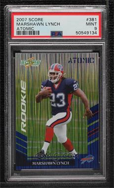 2007 Score - [Base] - Atomic #381 - Marshawn Lynch [PSA 9 MINT]