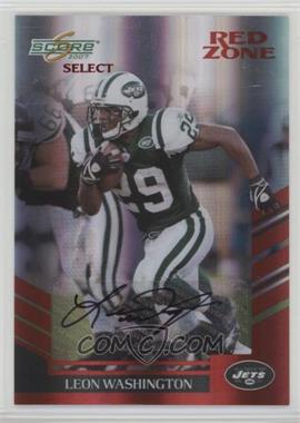 2007 Score Select - [Base] - Red Zone Autographs #172 - Leon Washington /5