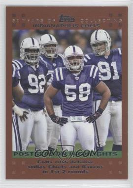 2007 Topps - [Base] - Copper #438 - Postseason Highlights - Colts Rush Defense Stifles Chiefs and Ravens in 1st 2 Rounds /2007