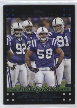 2007 Topps - [Base] #438 - Postseason Highlights - Colts Rush Defense Stifles Chiefs and Ravens in 1st 2 Rounds