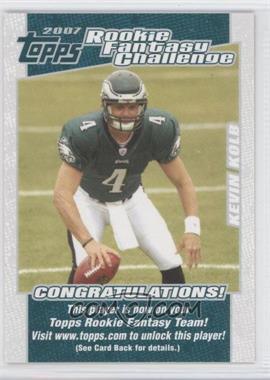 2007 Topps - Rookie Fantasy Challenge #15 - Kevin Kolb