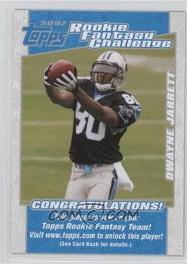 2007 Topps - Rookie Fantasy Challenge #18 - Dwayne Jarrett