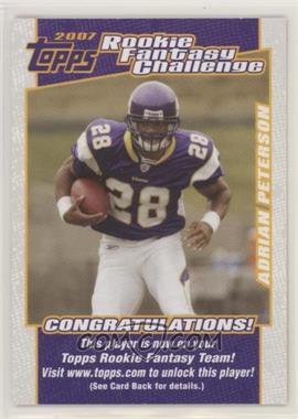 2007 Topps - Rookie Fantasy Challenge #2 - Adrian Peterson [Poor to Fair]
