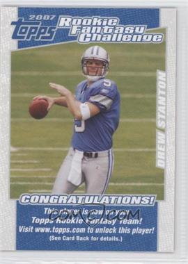 2007 Topps - Rookie Fantasy Challenge #7 - Drew Stanton