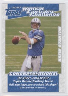 2007 Topps - Rookie Fantasy Challenge #7 - Drew Stanton